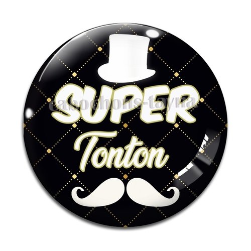 Cabochon super tonton, cabochon résine, verre rond différente taille