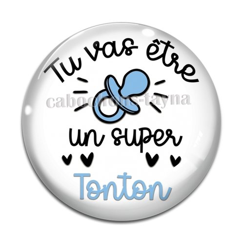 Cabochon futur tonton, cabochon résine, verre rond différente taille