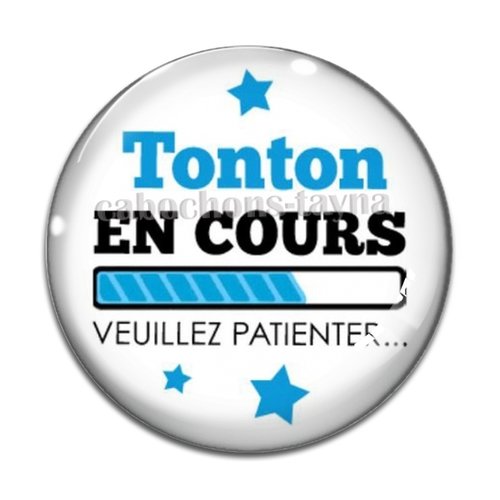 Cabochon futur tonton, cabochon résine, verre rond différente taille