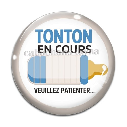 Cabochon futur tonton, cabochon résine, verre rond différente taille
