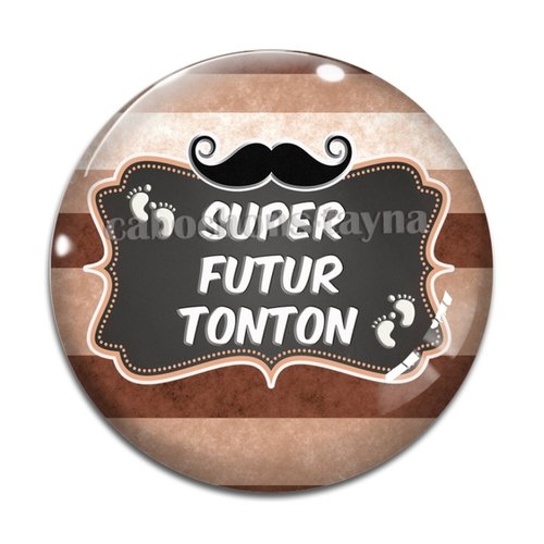 Cabochon futur tonton, cabochon résine, verre rond différente taille