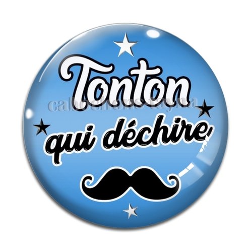 Cabochon tonton qui déchire, cabochon résine, verre rond différente taille