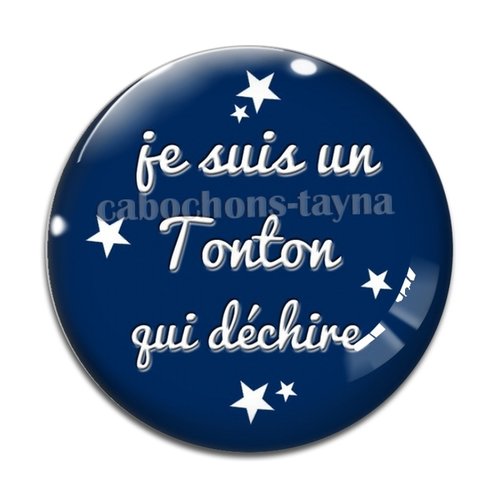 Cabochon tonton qui déchire, cabochon résine, verre rond différente taille
