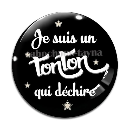 Cabochon tonton qui déchire, cabochon résine, verre rond différente taille