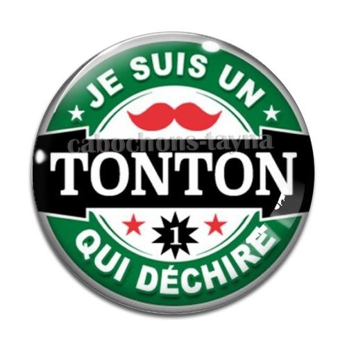 Cabochon tonton qui déchire, cabochon résine, verre rond différente taille