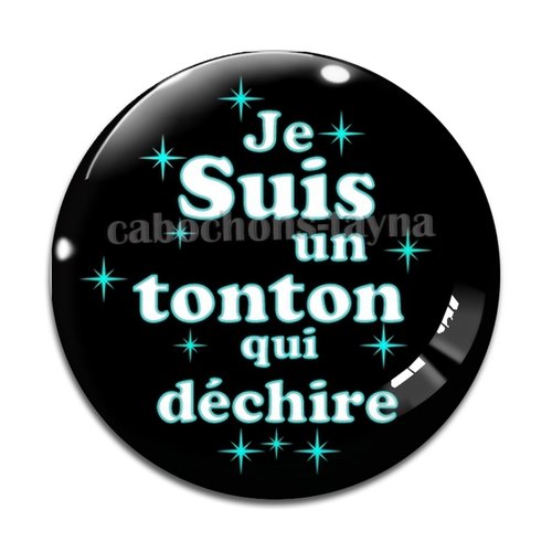 Cabochon tonton qui déchire, cabochon résine, verre rond différente taille