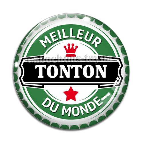 Cabochon meilleur tonton, cabochon résine, verre rond différente taille