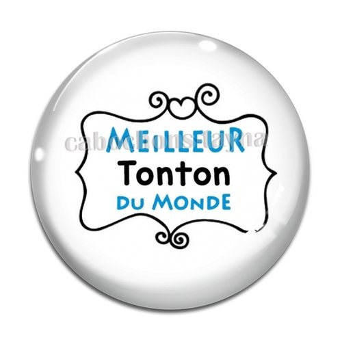 Cabochon meilleur tonton, cabochon résine, verre rond différente taille