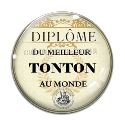 Cabochon meilleur tonton, cabochon résine, verre rond différente taille