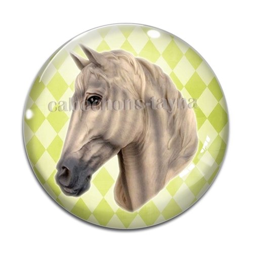 Cabochon cheval, cabochon résine, verre rond différente taille