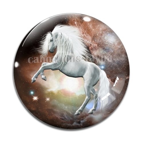 Cabochon cheval, cabochon résine, verre rond différente taille