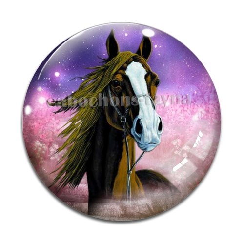 Cabochon cheval, cabochon résine, verre rond différente taille
