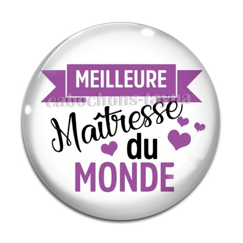Cabochon meilleure maîtresse, cabochon résine, verre rond différente taille