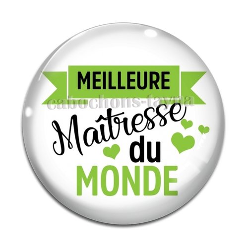 Cabochon meilleure maîtresse, cabochon résine, verre rond différente taille
