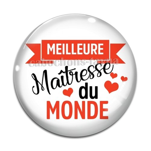 Cabochon meilleure maîtresse, cabochon résine, verre rond différente taille