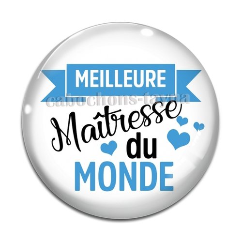 Cabochon meilleure maîtresse, cabochon résine, verre rond différente taille