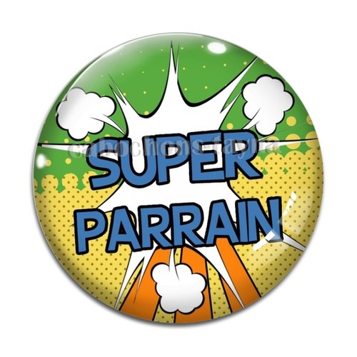 Cabochon super parrain, cabochon résine, verre rond différente taille