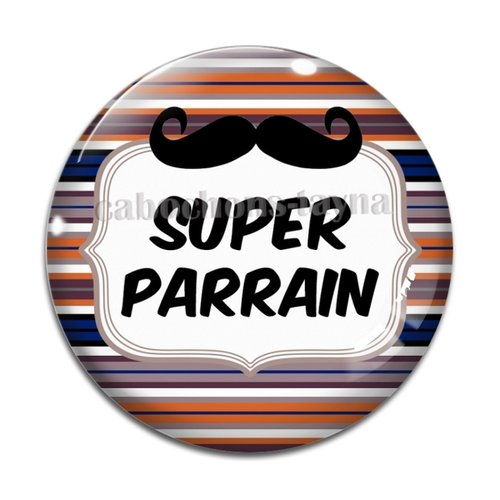 Cabochon super parrain, cabochon résine, verre rond différente taille