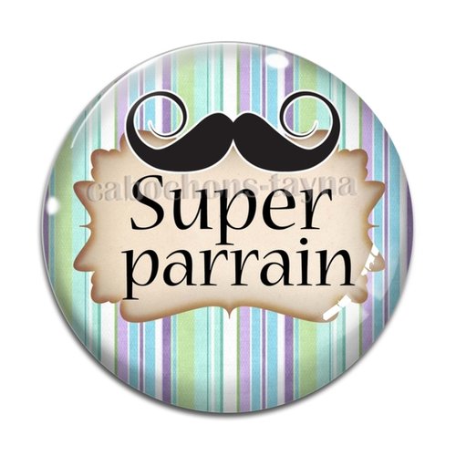 Cabochon super parrain, cabochon résine, verre rond différente taille
