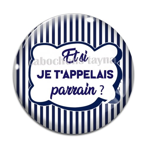 Cabochon futur parrain, cabochon résine, verre rond différente taille