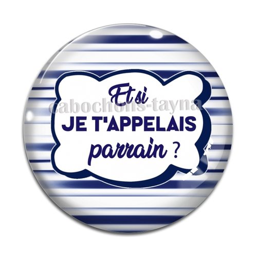 Cabochon futur parrain, cabochon résine, verre rond différente taille