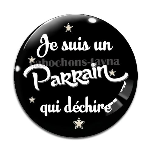 Cabochon parrain qui déchire, cabochon résine, verre rond différente taille