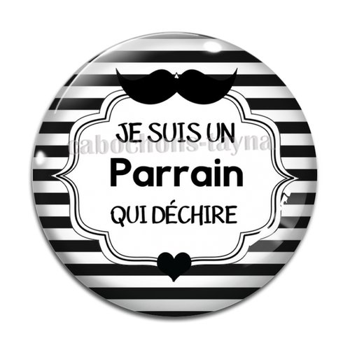 Cabochon parrain qui déchire, cabochon résine, verre rond différente taille