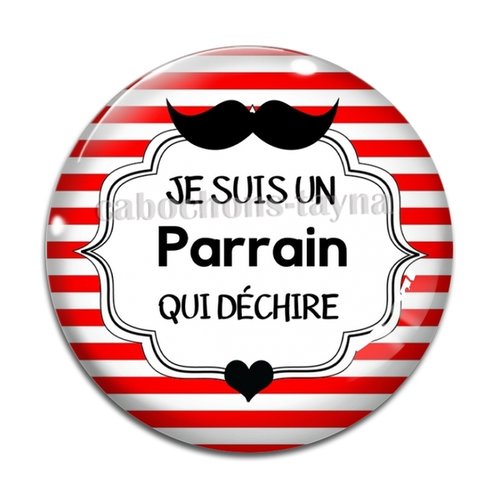 Cabochon parrain qui déchire, cabochon résine, verre rond différente taille