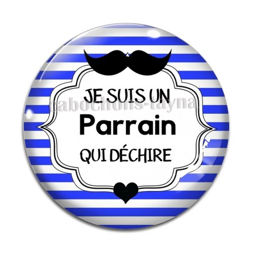 Cabochon parrain qui déchire, cabochon résine, verre rond différente taille
