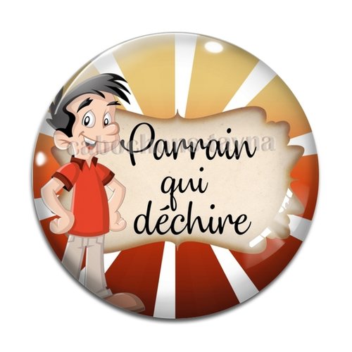 Cabochon parrain qui déchire, cabochon résine, verre rond différente taille