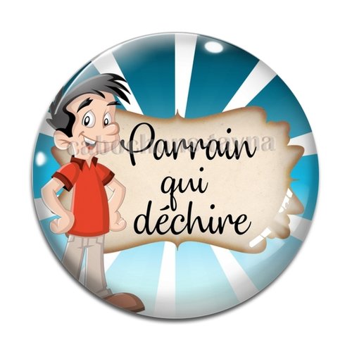 Cabochon parrain qui déchire, cabochon résine, verre rond différente taille