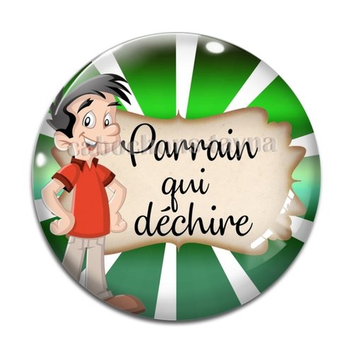 Cabochon parrain qui déchire, cabochon résine, verre rond différente taille