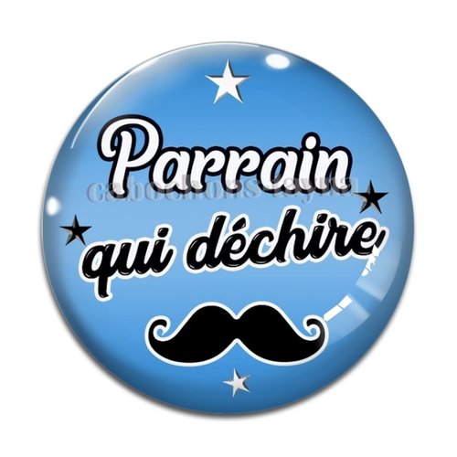 Cabochon parrain qui déchire, cabochon résine, verre rond différente taille