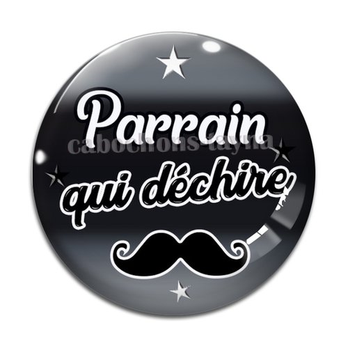 Cabochon parrain qui déchire, cabochon résine, verre rond différente taille