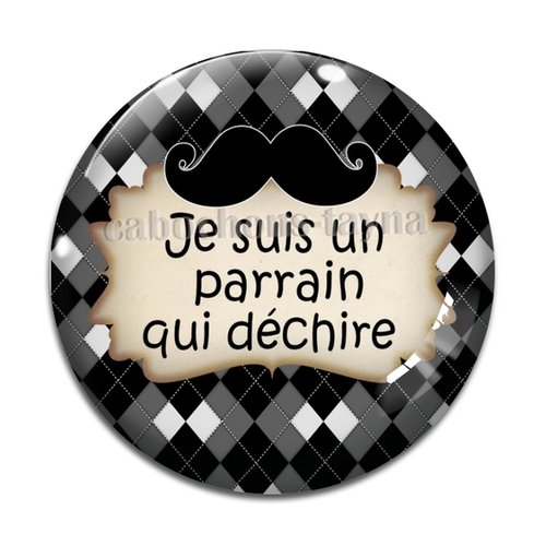 Cabochon parrain qui déchire, cabochon résine, verre rond différente taille