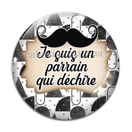 Cabochon parrain qui déchire, cabochon résine, verre rond différente taille