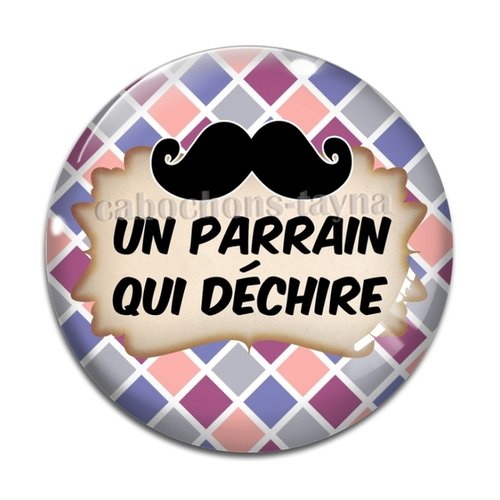 Cabochon parrain qui déchire, cabochon résine, verre rond différente taille