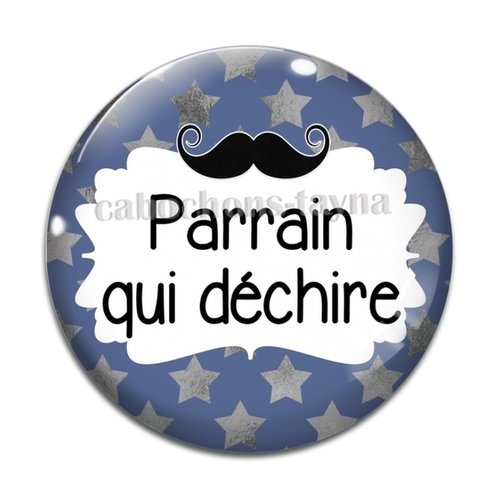 Cabochon parrain qui déchire, cabochon résine, verre rond différente taille