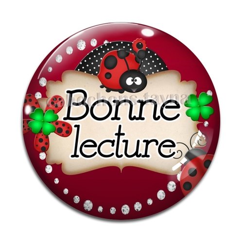 Cabochon bonne lecture, cabochon résine, verre rond différente taille