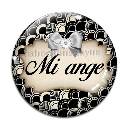Cabochon mi ange, cabochon résine, verre rond différente taille