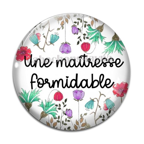 Cabochon maîtresse formidable, cabochon résine, verre rond différente taille
