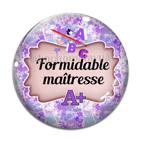 Cabochon maîtresse formidable, cabochon résine, verre rond différente taille