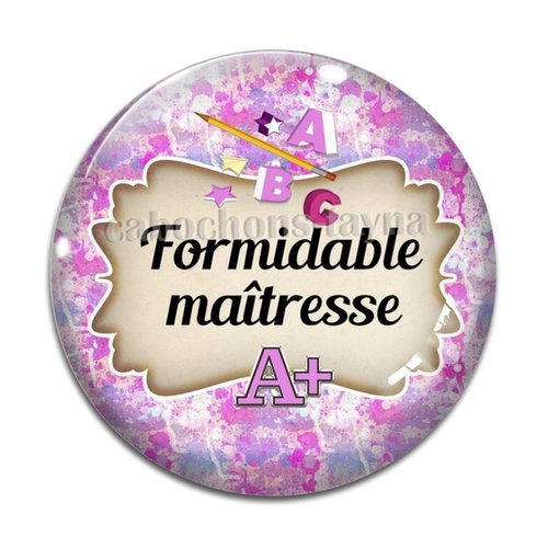 Cabochon maîtresse formidable, cabochon résine, verre rond différente taille