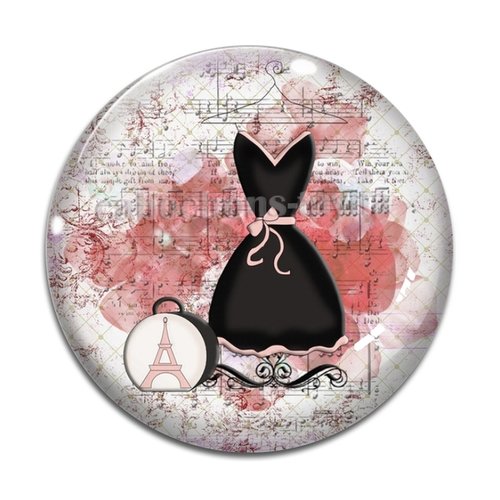 Cabochon robe, cabochon résine - ou verre rond différente taille