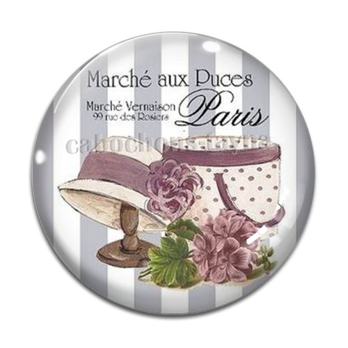Cabochon robe, cabochon résine - ou verre rond différente taille