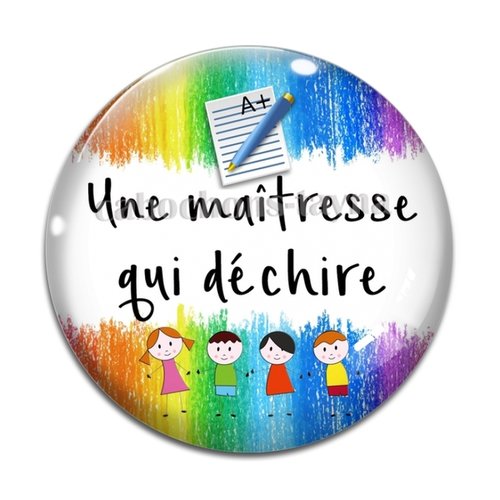 Cabochon maîtresse qui déchire, cabochon résine, verre rond différente taille