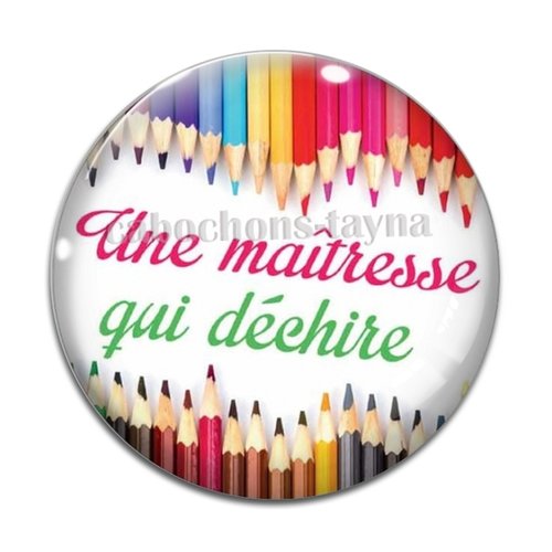 Cabochon maîtresse qui déchire, cabochon résine, verre rond différente taille