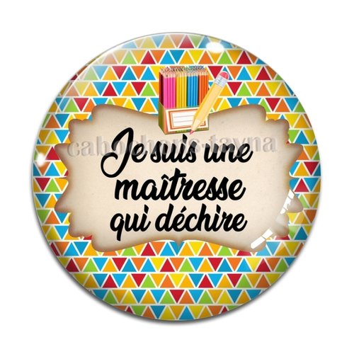 Cabochon maîtresse qui déchire, cabochon résine, verre rond différente taille