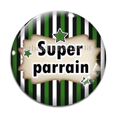 Cabochon super parrain, cabochon résine, verre rond différente taille