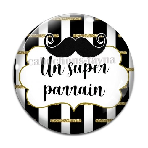 Cabochon super parrain, cabochon résine, verre rond différente taille